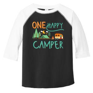 One Happy Camper First Birthday Camping Matching Toddler Fine Jersey T-Shirt