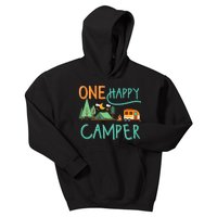 One Happy Camper First Birthday Camping Matching Kids Hoodie