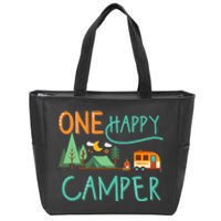 One Happy Camper First Birthday Camping Matching Zip Tote Bag