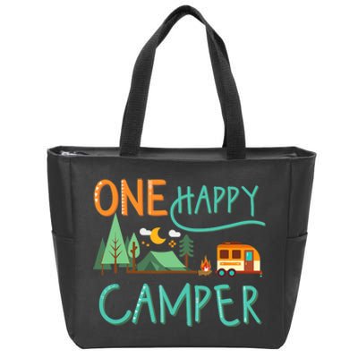 One Happy Camper First Birthday Camping Matching Zip Tote Bag