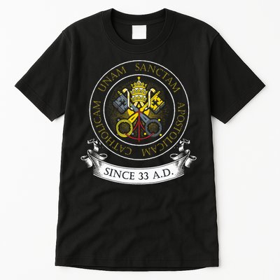 One Holy Catholic & Apostolic Church Catholic Latin Tall T-Shirt