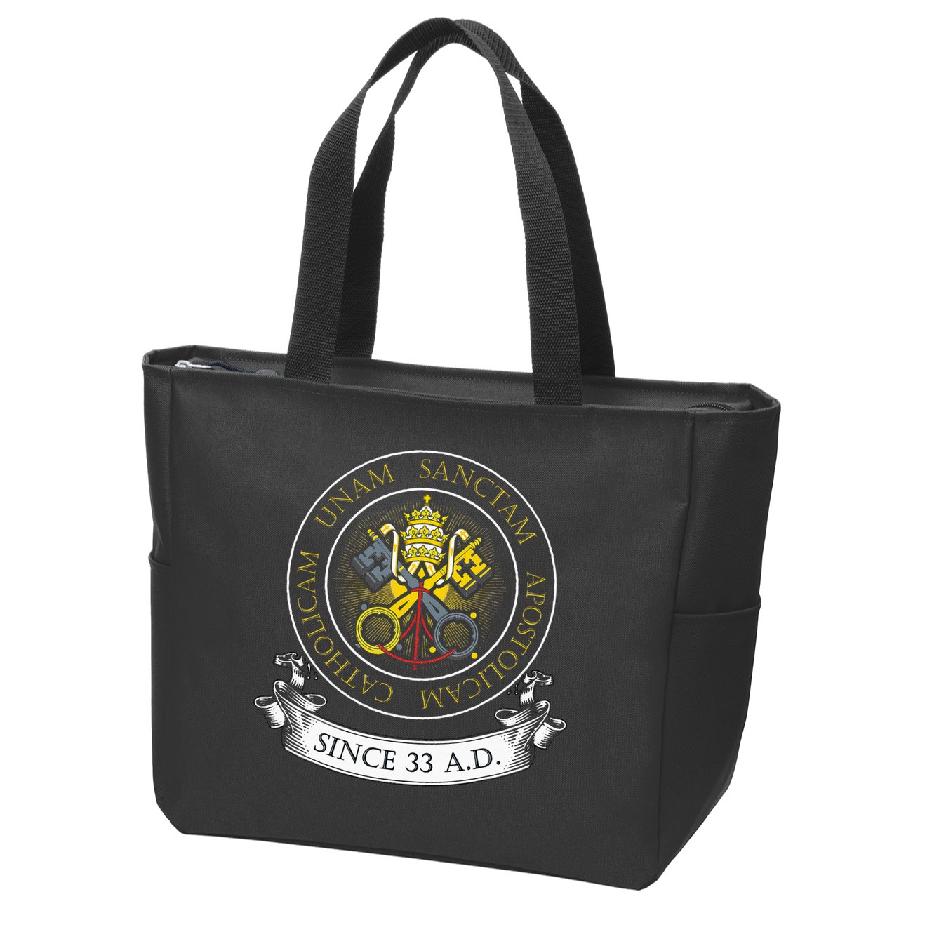 One Holy Catholic & Apostolic Church Catholic Latin Zip Tote Bag