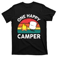 One Happy Camper Baby Girl Cute Marshmallow Camping T-Shirt