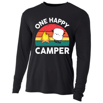 One Happy Camper Baby Girl Cute Marshmallow Camping Cooling Performance Long Sleeve Crew