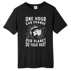 One Hour Can Change Our Planet Do Your Part Gift Earth Day Gift Tall Fusion ChromaSoft Performance T-Shirt