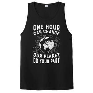 One Hour Can Change Our Planet Do Your Part Gift Earth Day Gift PosiCharge Competitor Tank