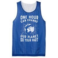 One Hour Can Change Our Planet Do Your Part Gift Earth Day Gift Mesh Reversible Basketball Jersey Tank