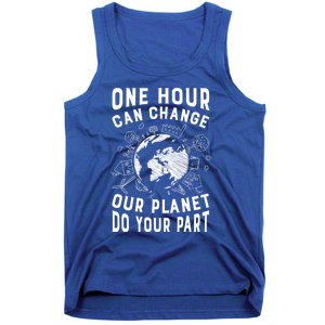 One Hour Can Change Our Planet Do Your Part Gift Earth Day Gift Tank Top