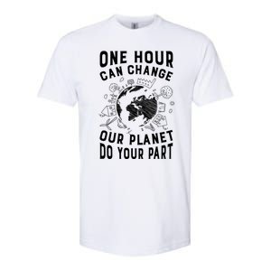 One Hour Can Change Our Planet Do Your Part Gift Earth Day Gift Softstyle CVC T-Shirt