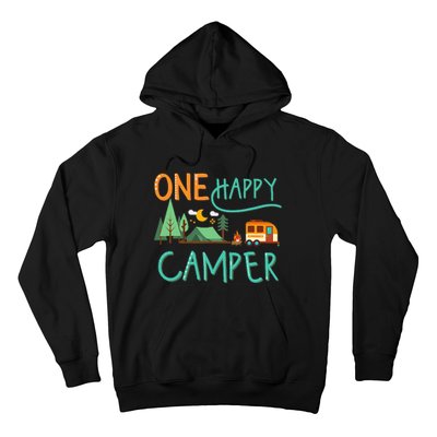 One Happy Camper First Birthday Camping Matching Hoodie