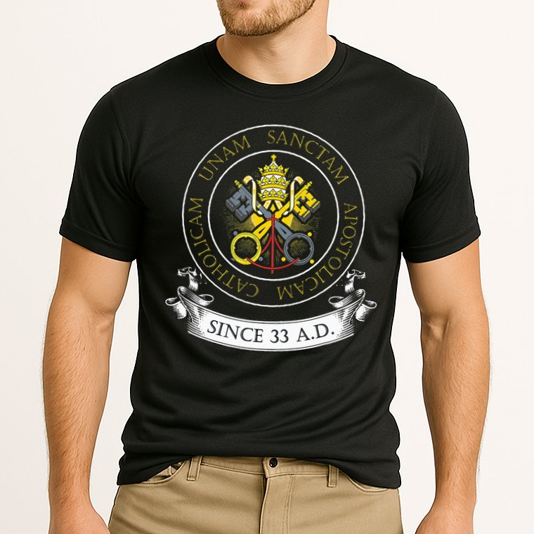 One Holy Catholic & Apostolic Church Catholic Latin Cooling Performance Crew T-Shirt