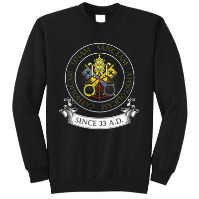 One Holy Catholic & Apostolic Church Catholic Latin Sweatshirt