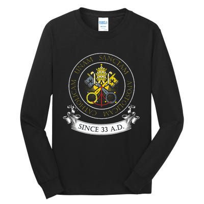 One Holy Catholic & Apostolic Church Catholic Latin Tall Long Sleeve T-Shirt