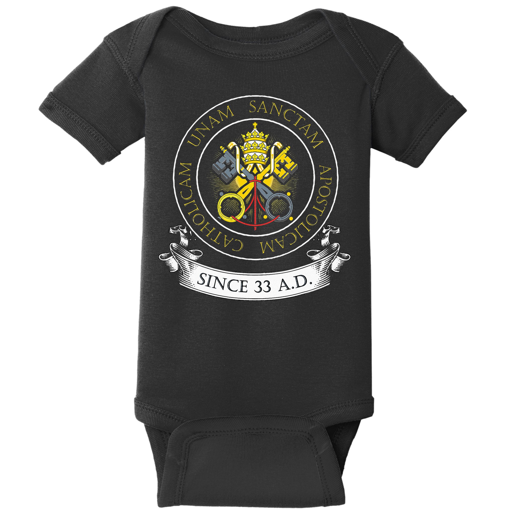 One Holy Catholic & Apostolic Church Catholic Latin Baby Bodysuit