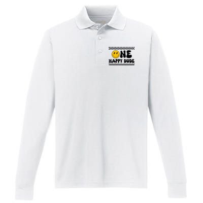 One Happy Dude Performance Long Sleeve Polo