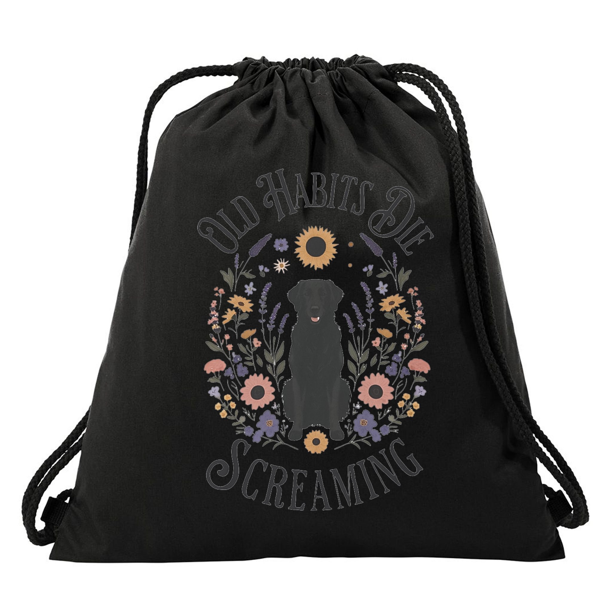 Old Habits Die Screaming Lyrics The Black Dog Ttpd Drawstring Bag