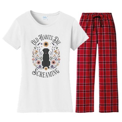 Old Habits Die Screaming Lyrics The Black Dog Ttpd Women's Flannel Pajama Set