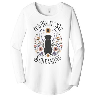 Old Habits Die Screaming Lyrics The Black Dog Ttpd Women's Perfect Tri Tunic Long Sleeve Shirt