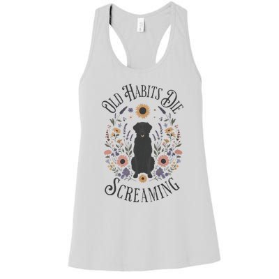 Old Habits Die Screaming Lyrics The Black Dog Ttpd Women's Racerback Tank