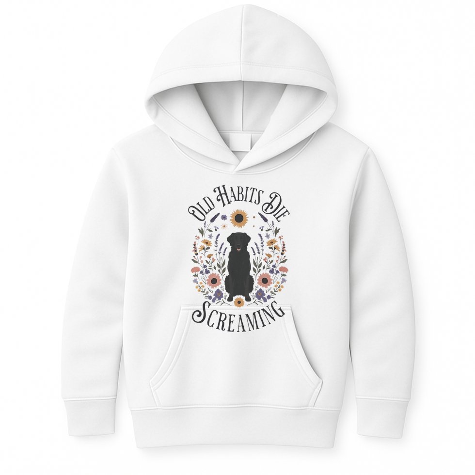 Old Habits Die Screaming Lyrics The Black Dog Ttpd Kids Hoodie
