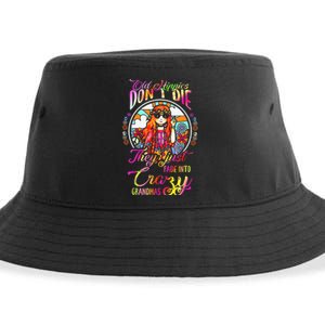 Old Hippies DonT Die They Just Fade Into Crazy Grandmas Sustainable Bucket Hat