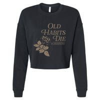 Old Habits Die Screaming Cropped Pullover Crew