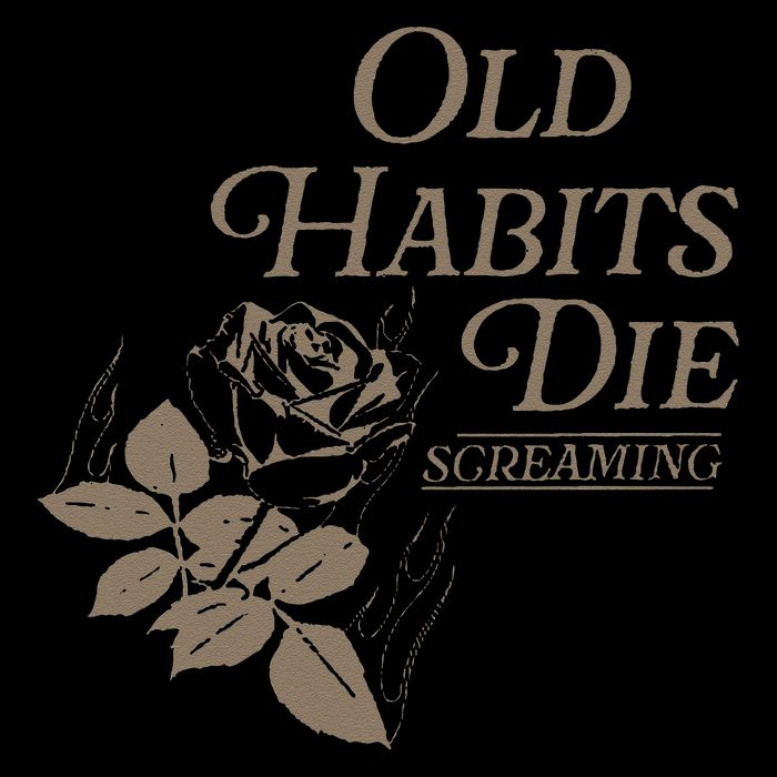 Old Habits Die Screaming Cropped Pullover Crew