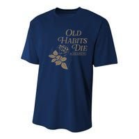 Old Habits Die Screaming Youth Performance Sprint T-Shirt