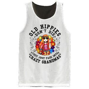 Old Hippies Dont Die Fade Into Crazy Grandmas Mesh Reversible Basketball Jersey Tank