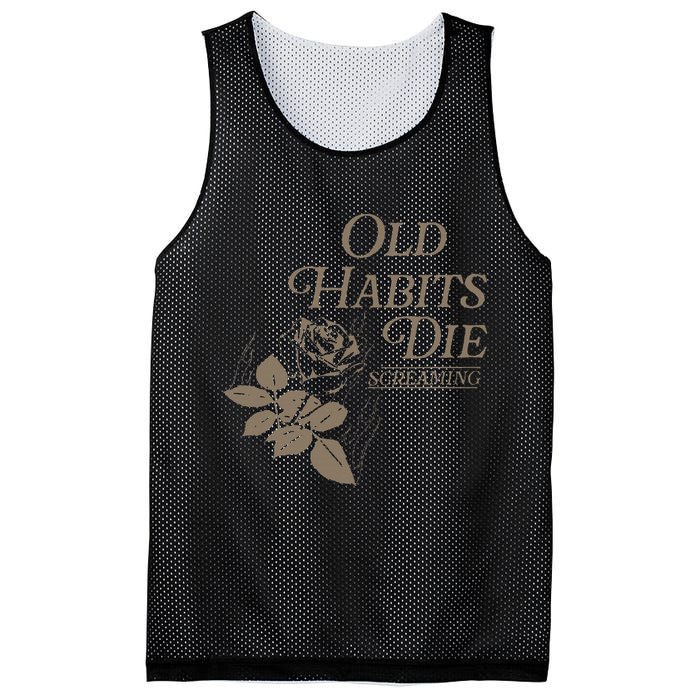 Old Habits Die Screaming Mesh Reversible Basketball Jersey Tank