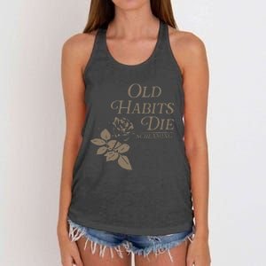 Old Habits Die Screaming Women's Knotted Racerback Tank