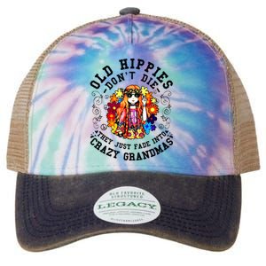 Old Hippies DonT Die Fade Into Crazy Grandmas Legacy Tie Dye Trucker Hat