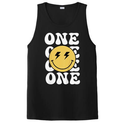 One Happy Dude 1st Birthday Theme Family Matching PosiCharge Competitor Tank