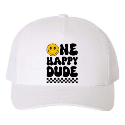 One Happy Dude Groovy 1st Birthday Party Family Matching Yupoong Adult 5-Panel Trucker Hat