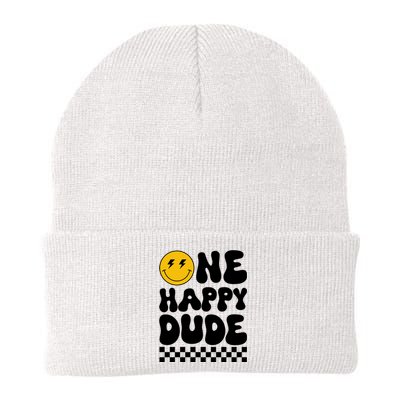 One Happy Dude Groovy 1st Birthday Party Family Matching Knit Cap Winter Beanie