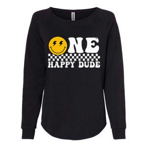 One Happy Dude Groovy 1st Birthday Party Family Matching Womens California Wash Sweatshirt