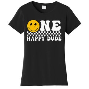 One Happy Dude Groovy 1st Birthday Party Family Matching Women's T-Shirt