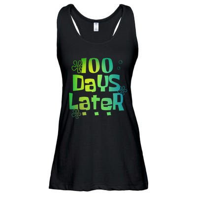 One Hundred Days Later 100th Day Of School Teacher Ladies Essential Flowy Tank