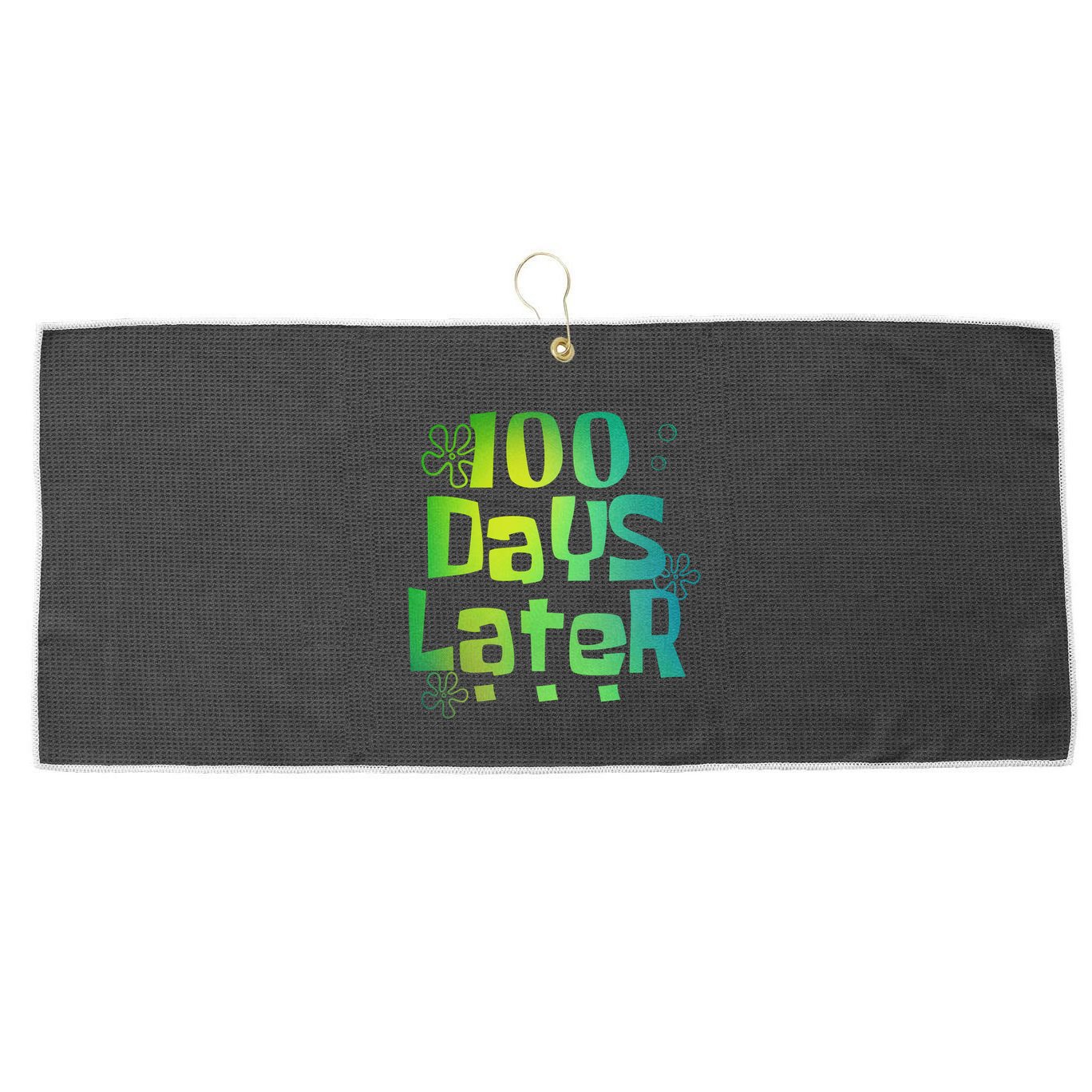 One Hundred Days Later 100th Day Of School Teacher Large Microfiber Waffle Golf Towel