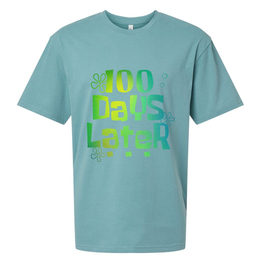 One Hundred Days Later 100th Day Of School Teacher Sueded Cloud Jersey T-Shirt