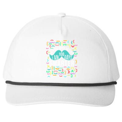 One Hundred Days Of School Smarter Mustache Gift Snapback Five-Panel Rope Hat