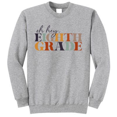 Oh Hey Eighth Grade Back to School For Teachers And Students Tall Sweatshirt