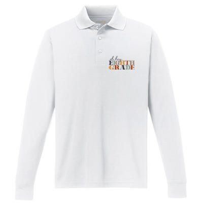 Oh Hey Eighth Grade Back to School For Teachers And Students Performance Long Sleeve Polo