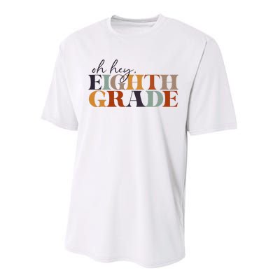 Oh Hey Eighth Grade Back to School For Teachers And Students Performance Sprint T-Shirt