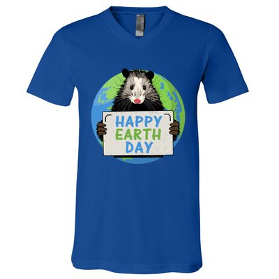 Opossum Happy Earth Day Lovers Funny Possum Gift V-Neck T-Shirt