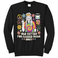 Old Hippies For Harris Waltz 2024 Election Kamala Harris Sweatshirt