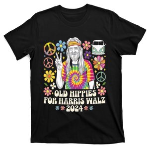 Old Hippies For Harris Waltz 2024 Election Kamala Harris T-Shirt