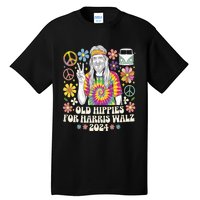 Old Hippies For Harris Waltz 2024 Election Kamala Harris Tall T-Shirt