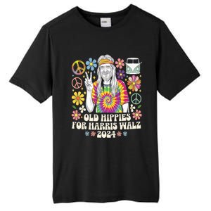 Old Hippies For Harris Waltz 2024 Election Kamala Harris Tall Fusion ChromaSoft Performance T-Shirt