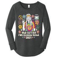 Old Hippies For Harris Waltz 2024 Election Kamala Harris Women's Perfect Tri Tunic Long Sleeve Shirt